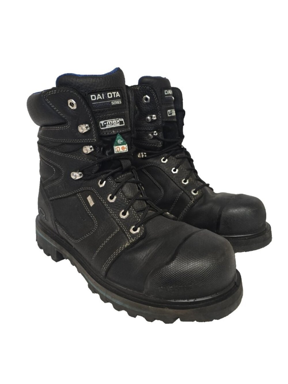 DAKOTA Men's 8" 557 STCP HD3 Vibram Work Boots Black Size 11M
